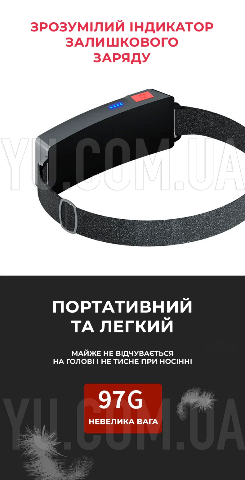 Ліхтарик налобний BL TM-G14 COB, з USB-зарядкою, 3 режими, 550 мАг Ліхтарик налобний BL TM-G14 COB, з USB-зарядкою, 3 режими, 550 мАг